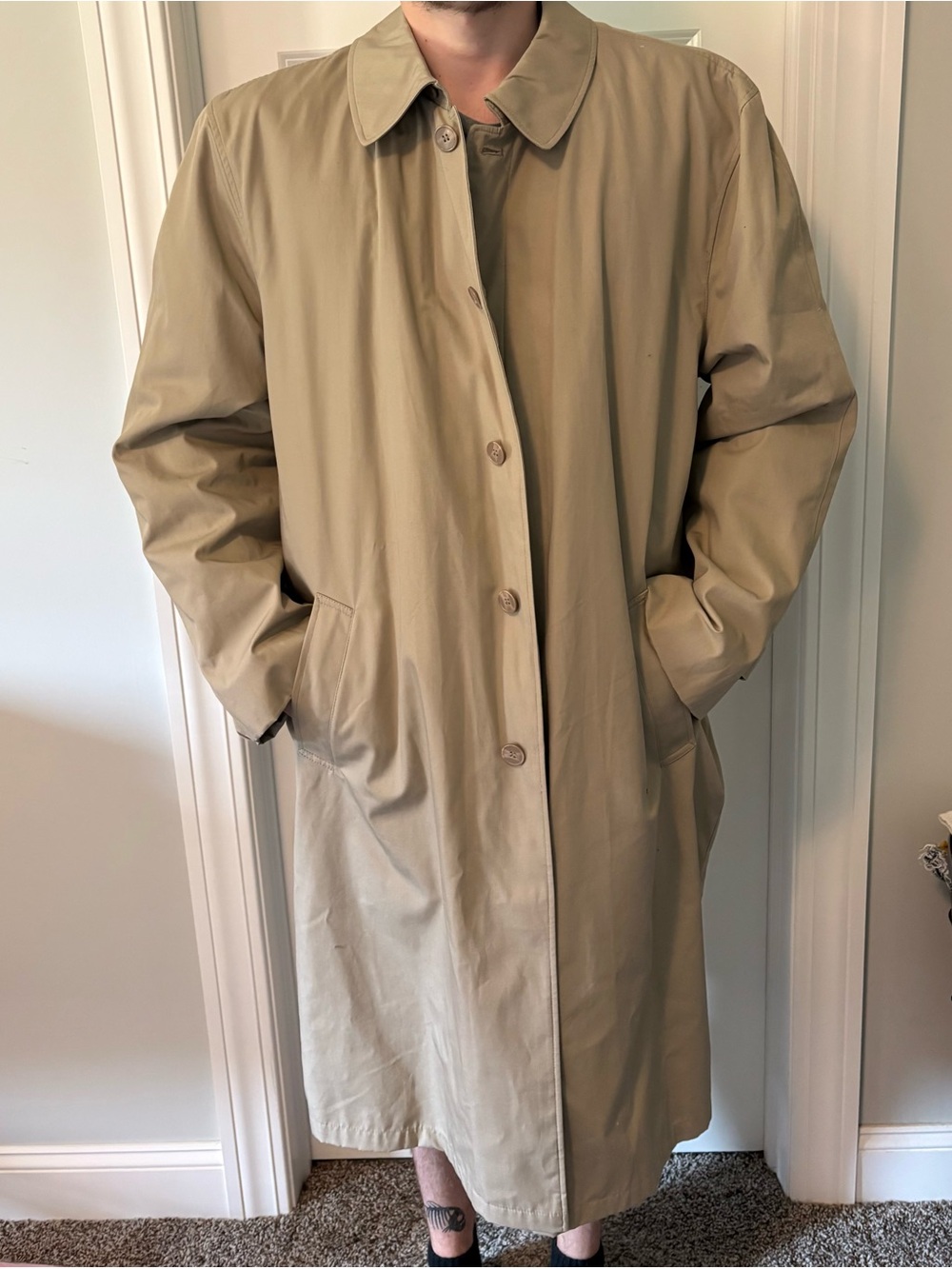 London Fog Men's Classic Lined Trench Coat - Beige